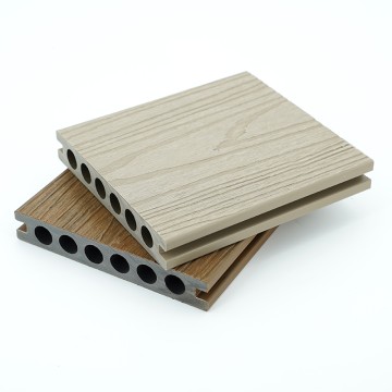 Factory Waterproof WPC Co-extruded Solid Decking Board for Outdoor WPC Composite Decking