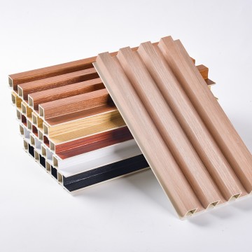 Modern 3D Fluted WPC Wall Panel Indoor Decorative Waterproof Fireproof Moisture-proof Wall Panel